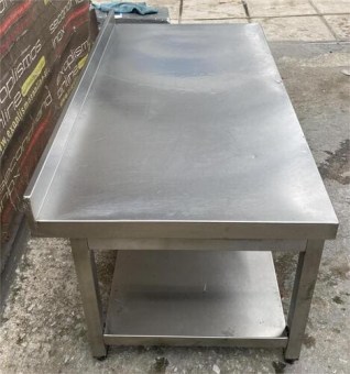 Μεταχειρισμένο Τραπέζι Εργασίας Ανοξείδωτο 140x50x87Cm 